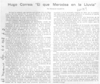Hugo Correa: "El que merodea en la lluvia"