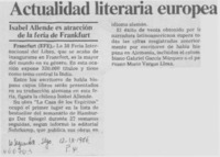 Actualidad literaria europea.
