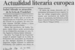 Actualidad literaria europea.