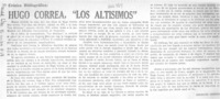 Hugo Correa, "Los altísimos"