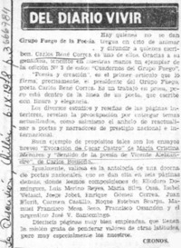 Del diario vivir  [artículo] Cronos.