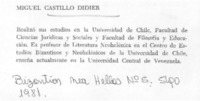 Miguel Castillo Didier.