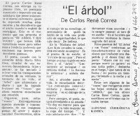 El árbol"  [artículo] Alfonso Larrahona Kästen.