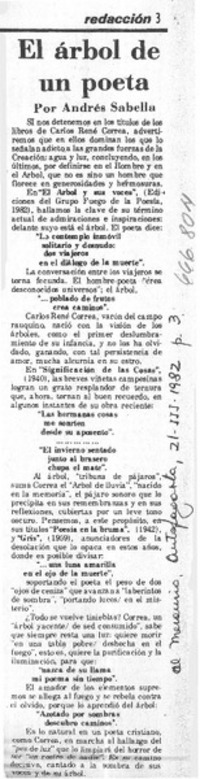 El árbol de Correa  [artículo] Andrés Sabella.