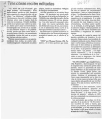 Tres obras recién editadas