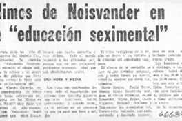 Mimos de Noisvander en la "educación seximental"  [artículo] Pato