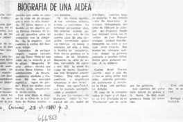 Biografía de una aldea  [artículo] Enrique Ramírez Capello.