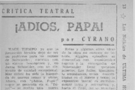 Adiós papá!  [artículo] Cyrano.