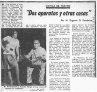 Dos aparatos y otras cosas"  [artículo] M. Eugenia Di Doménico.