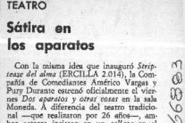 Sátira en los aparatos.  [artículo]