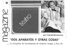 Dos aparatos y otras cosas"  [artículo] Yolanda Montecinos.