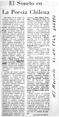 El soneto en la poesía chilena  [artículo] Luis Droguett Alfaro.