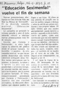 Educación seximental" vuelve el fin de semana.  [artículo]