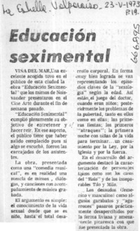 Educación seximental.  [artículo]