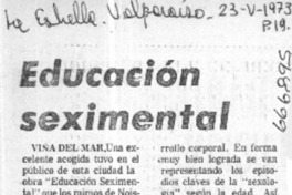 Educación seximental.  [artículo]