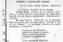 Versos a modo de coplas  [artículo] Federico Tatter.