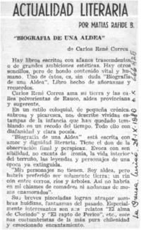 Actualidad literaria  [artículo] Matías Rafide.