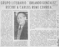 Grupo literario "Orlando González" recibe a Carlos René Correa.