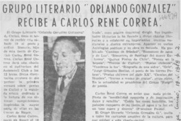 Grupo literario "Orlando González" recibe a Carlos René Correa.