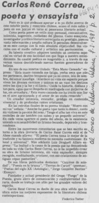 Carlos René Correa, poeta y ensayista