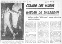 Cuando los mimos hablan la embarran.  [artículo]