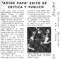 Adiós papá" exito de crítica y público.  [artículo]