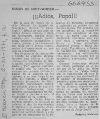 Adiós, papá!  [artículo] Federico Heinlein.