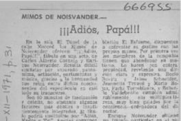 Adiós, papá!  [artículo] Federico Heinlein.