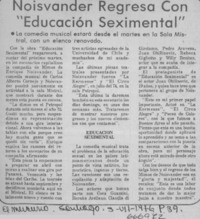 Noisvander regresa con "Educación seximental".  [artículo]