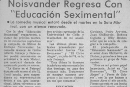 Noisvander regresa con "Educación seximental".  [artículo]