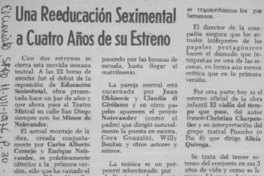 Una reeducación seximental a cuatro años de su estreno.  [artículo]