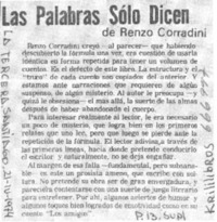 Las palabras sólo dicen.  [artículo]