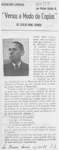 Versos a modo de coplas