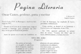 Oscar Castro, profesor, poeta y escritor