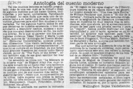 Antología del cuento moderno  [artículo] Wellington Rojas Valdebenito.