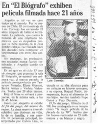En "El biógrafo" exhiben película filmada hace 21 años.  [artículo]