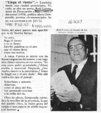 Llega el viento".  [artículo]
