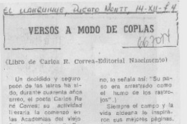 Versos a modo de coplas
