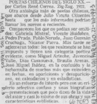 Poetas chilenos del siglo XX.