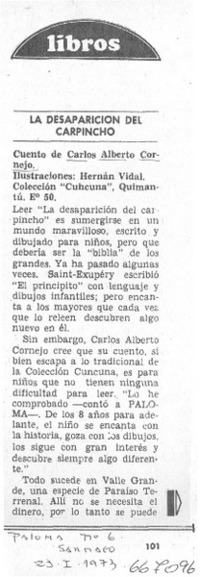 La desaparición del carpincho