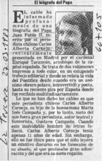 El biógrafo del Papa.  [artículo]