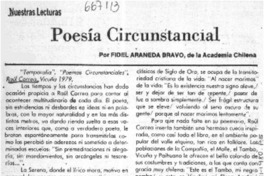 Poesía circunstancial  [artículo] Fidel Araneda Bravo.