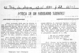 Acerca de un fabulario serenense  [artículo] Juan Antonio Massone.