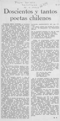 Doscientos y tantos poetas chilenos