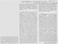 Una novela y una antología