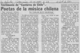 Poetas de la música chilena