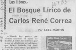 El bosque lírico de Carlos René Correa