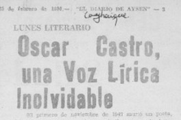 Oscar Castro, una voz lírica inolvidable