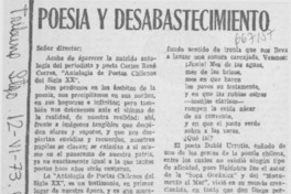 Poesía y desabastecimiento