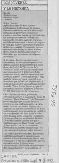 Los jóvenes y la historia.